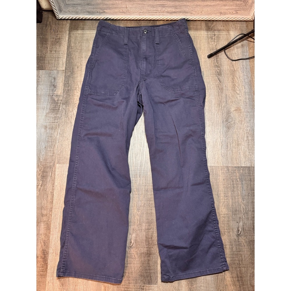Levis Women Navy Blue Wide Leg Utility Carpenter Pants High Rise W27 L27